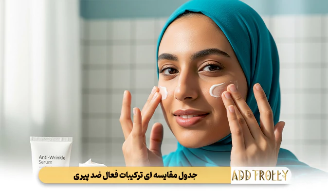 جدول مقایسه‌ ای ترکیبات فعال ضد پیری
